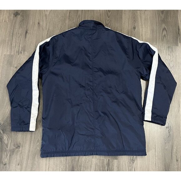 Vintage Nike Jacket Fleece Lined 90s Mens Large Blue White Swoosh - Picture 10 of 10